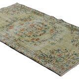 ONE-OF-A-KIND TURKISH HANDWOVEN VINTAGE RUG - RUSTIC VINTAGE CHARM 206X 109