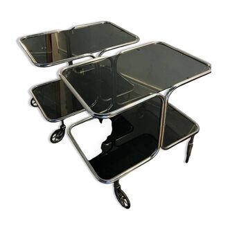Set of 2 rolling tables, chic and refined