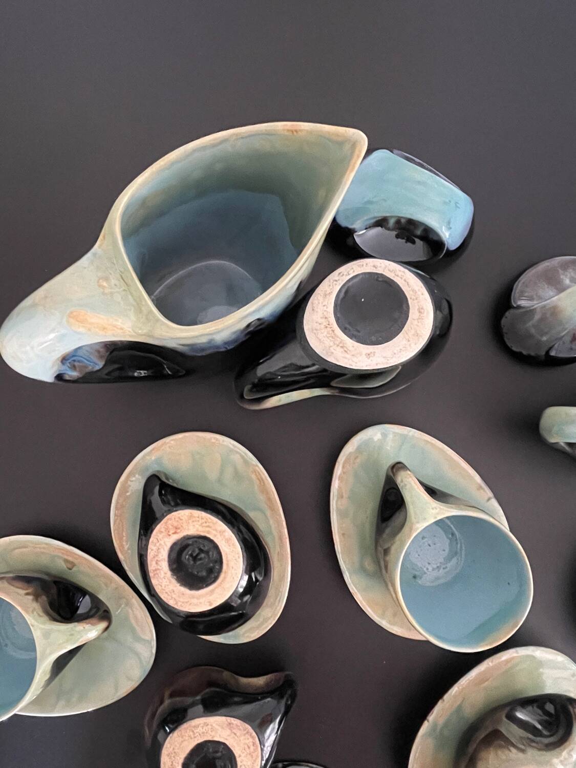 Vallauris ceramic coffee service from the 60s