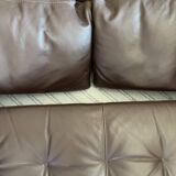 Leather sofa 2 places rochebobois