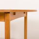 Danish Oak round dining table with one extension, 1970s