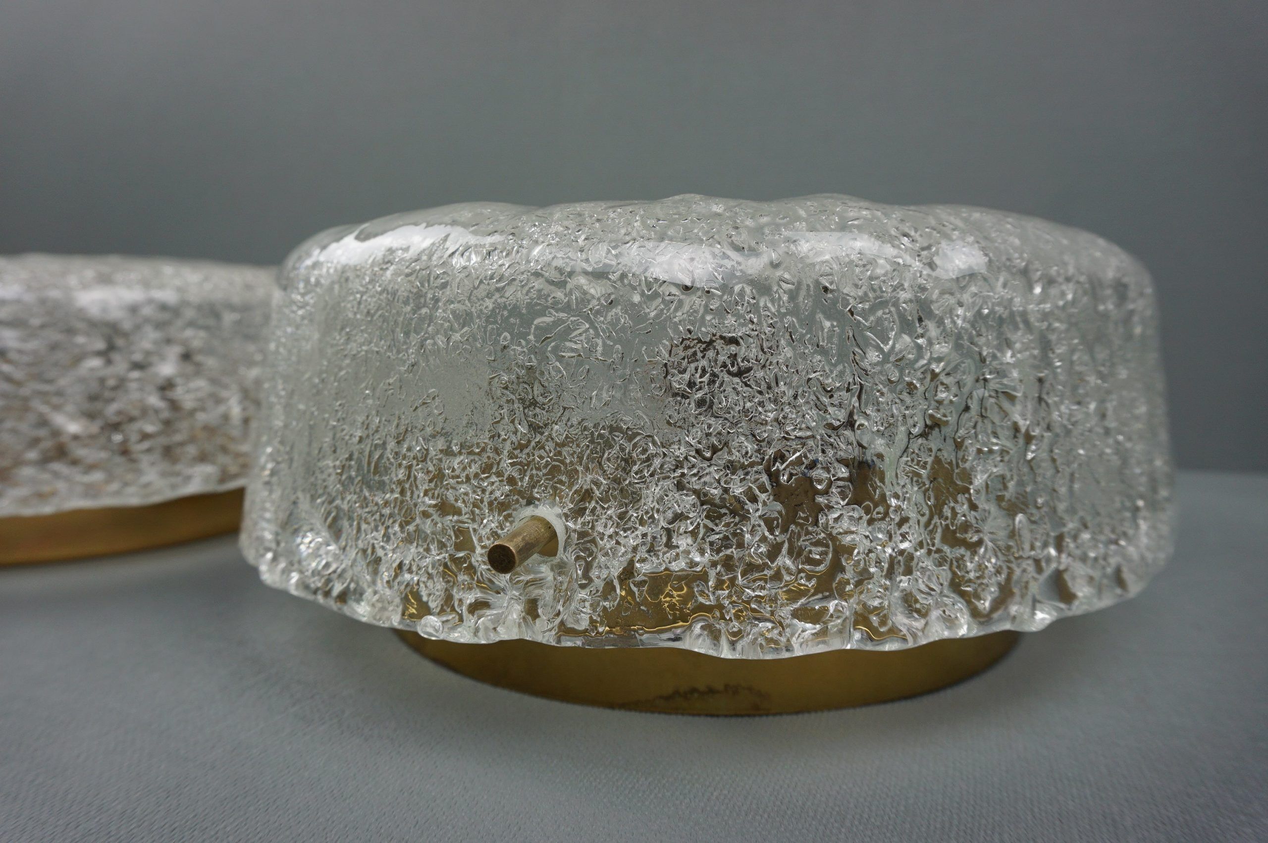Set of two ceiling lamps with glazed glass by Kaiser Leuchten