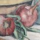 Vintage French still life in watercolour, signed Asquiedge