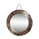 Mirror witch bulging brass 48x48cm