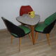 Set of 3 chairs barrel 1950