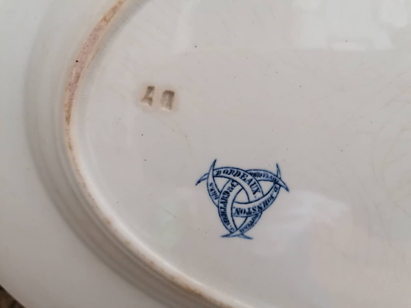 Oval earthenware dish Vieillard Bordeaux