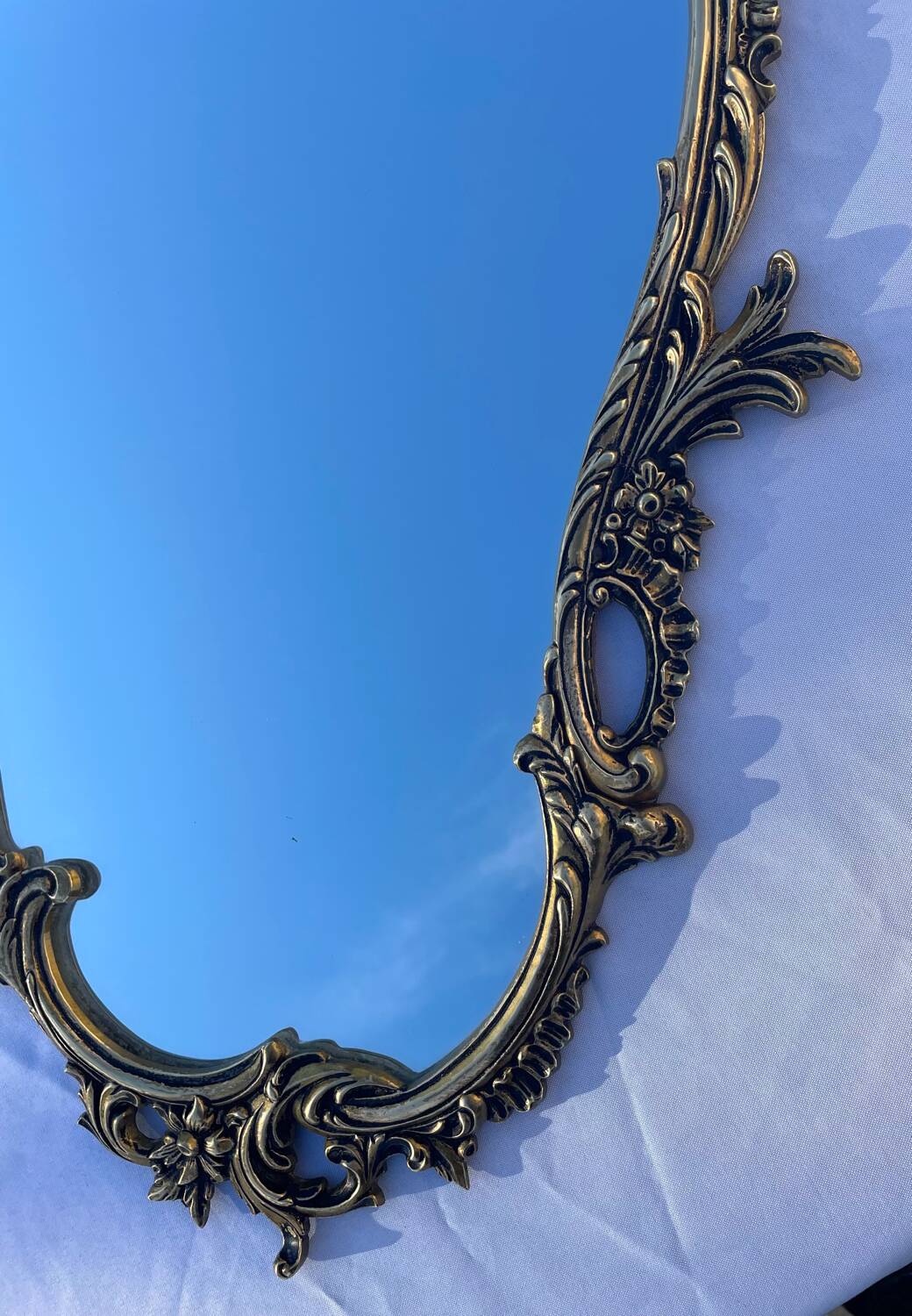 Miroir en bronze, XXème s.