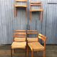 Suite de 6 chaises scandinaves en teck et corde