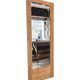 Vintage Art Deco bevelled wardrobe door, solid oak, Azalée.