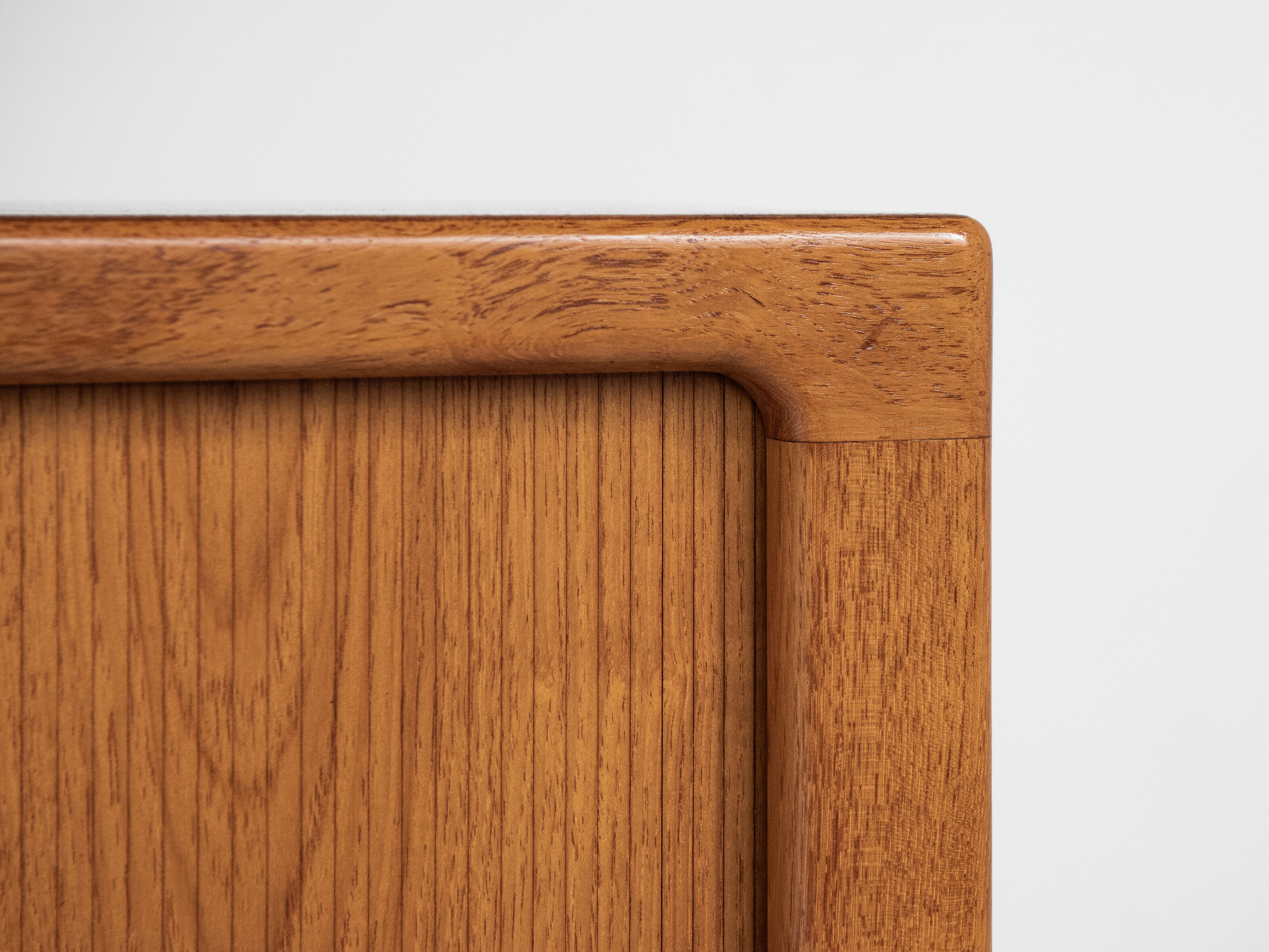 Midcentury danish cabinet with tambour doors by Dyrlund 1960s