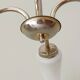 Brass chandelier with conical lampshades from the 1970s