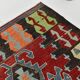 Tapis Kilim Vintage Rouge Motifs Géométriques Ethniques, 195x355 Cm