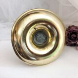 Gilded copper table candle holder with Victorian style nineteenth century