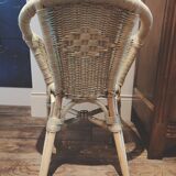 Child's chair in rattan and wicker