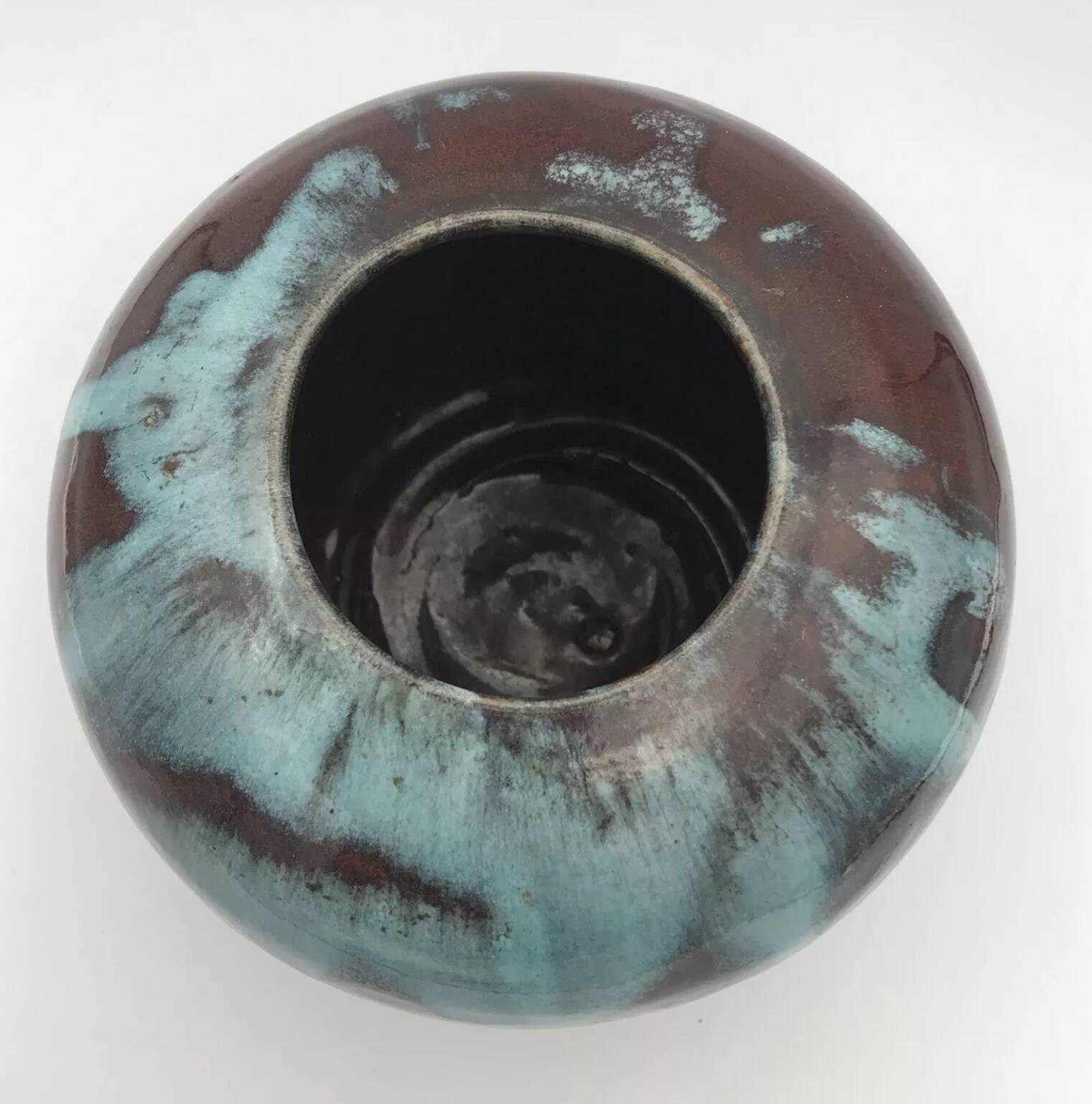 Vase ball in sandstone from saint amand en puisaye carriès school eugène lion