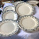 Round serving dish from the Longchamp earthenware factory, Doria model. Iron Land