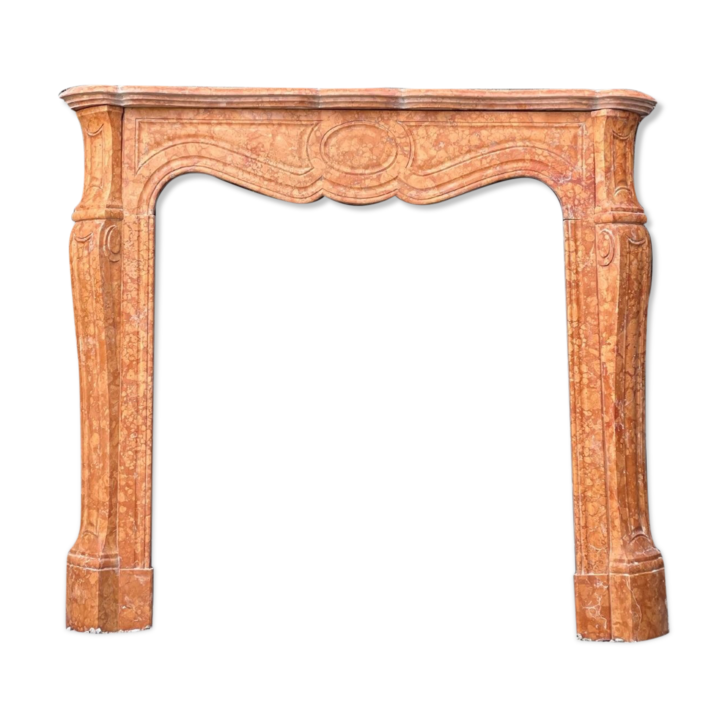 Louis XV style fireplace in red marble from verona