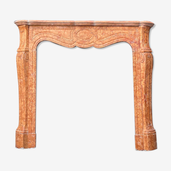 Louis XV style fireplace in red marble from verona