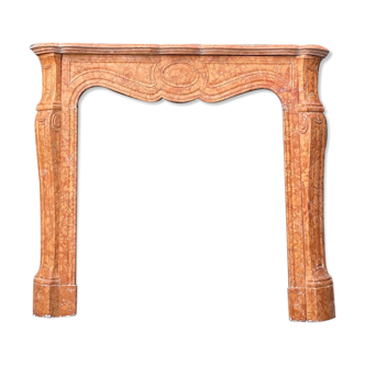 Louis XV style fireplace in red marble from verona