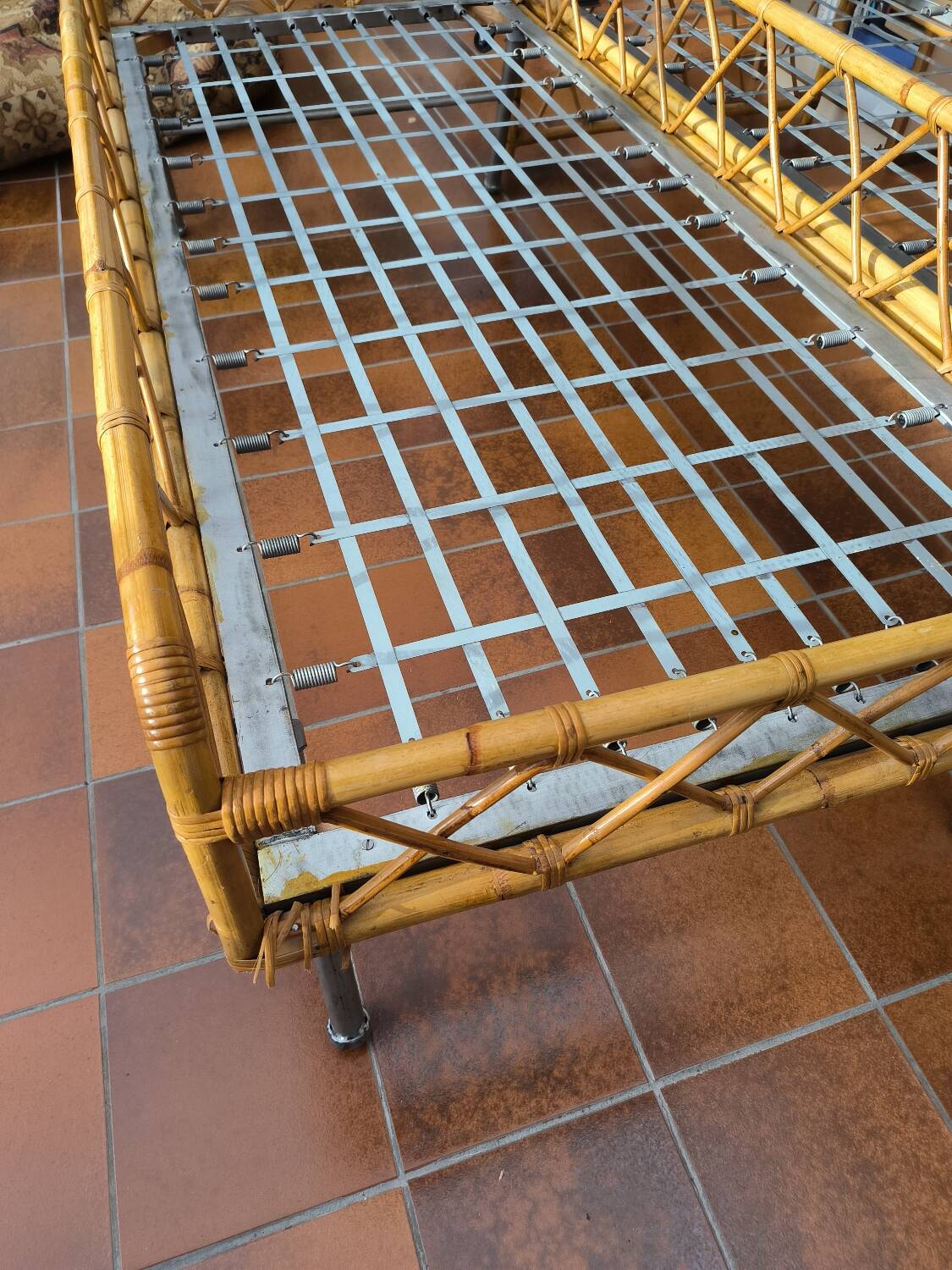 Rattan trundle bed 1960