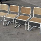 Set of 4 Cesca b32 model chairs in white dining chair