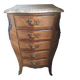 Rosewood and marble chest of drawers