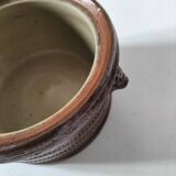 Stoneware pot Corneau Myennes decorated with hares