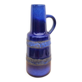 Vintage 70s midnight blue handled vase