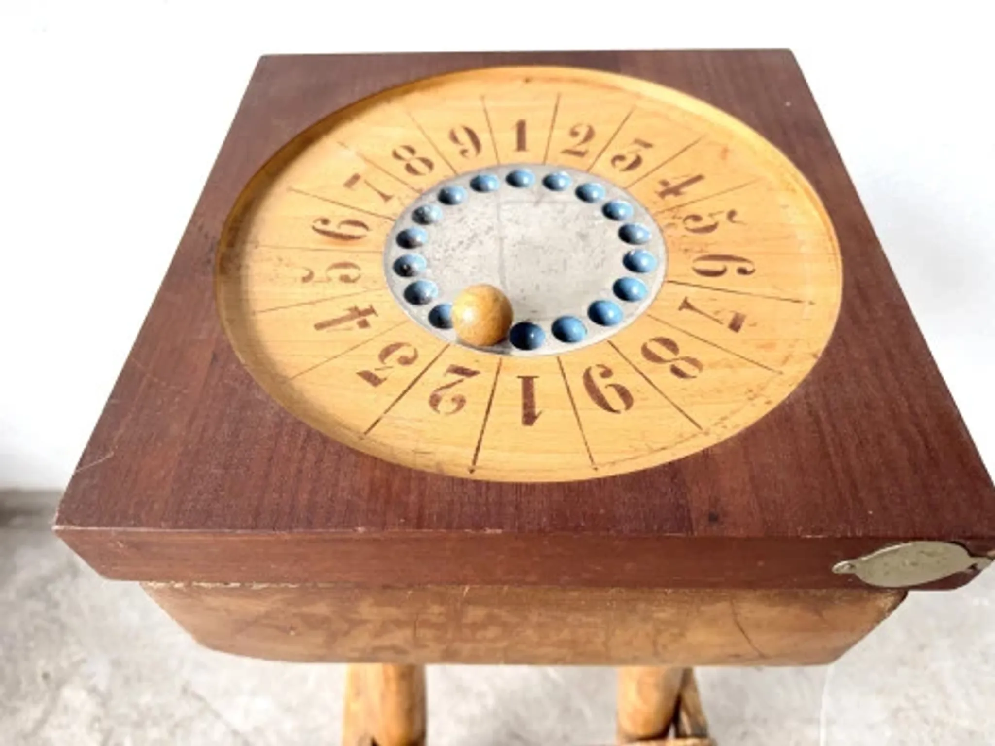 Wooden indoor boules game, 1950s