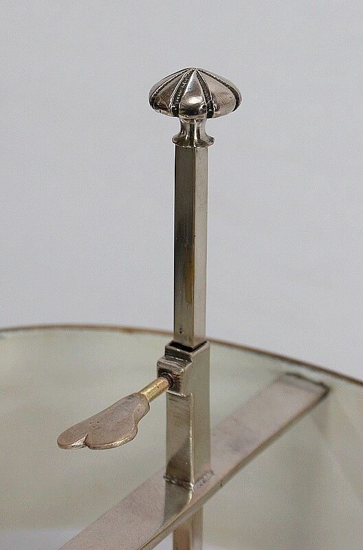 Bouillotte lamp in silver metal, empire style - early twentieth century