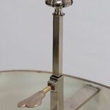 Bouillotte lamp in silver metal, empire style - early twentieth century