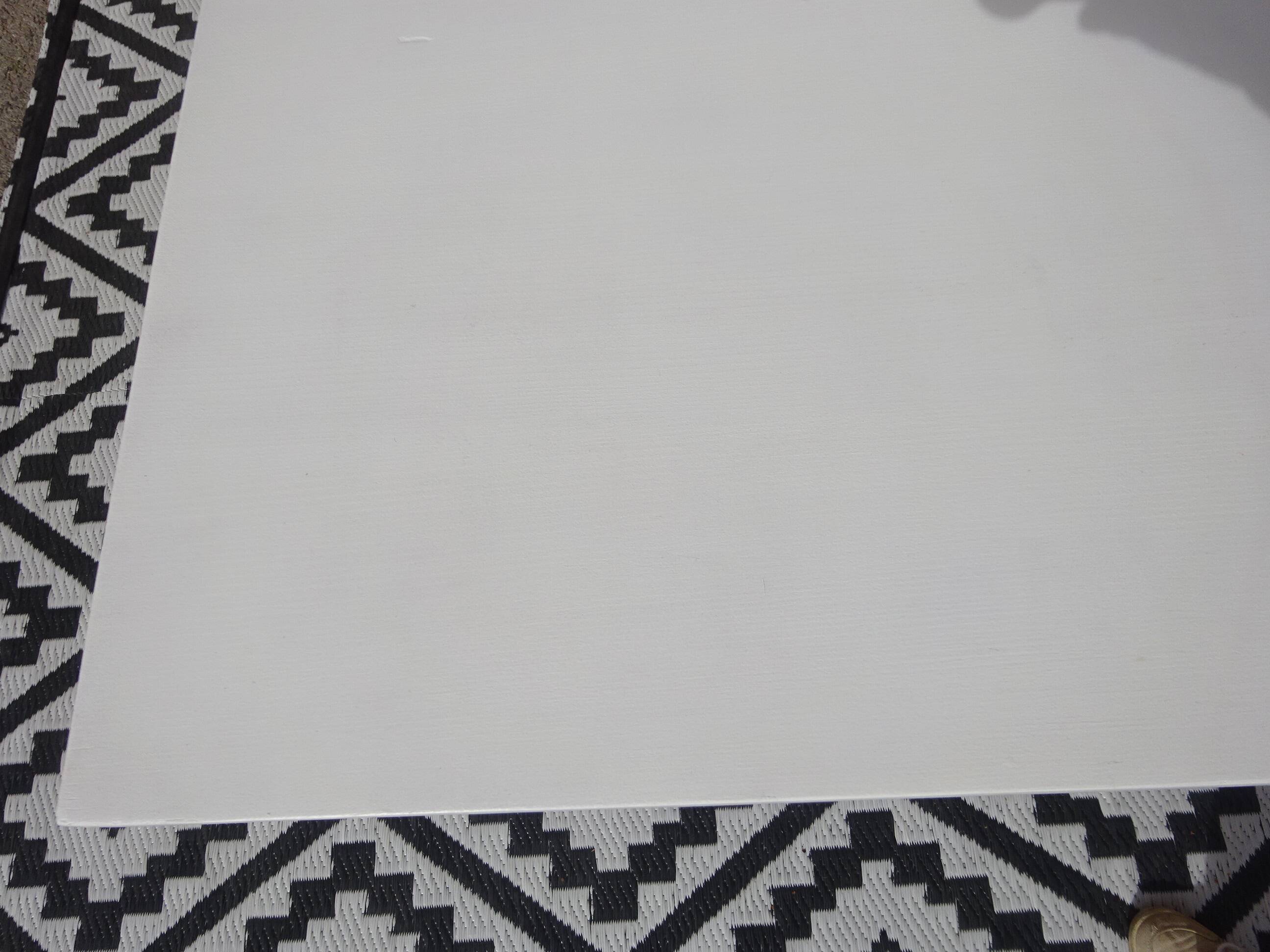 Pine table, white top