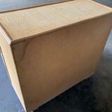 Chest of drawers in braided rattan with 5 drawers