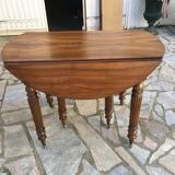 Round table 6 feet 3 solid walnut extensions