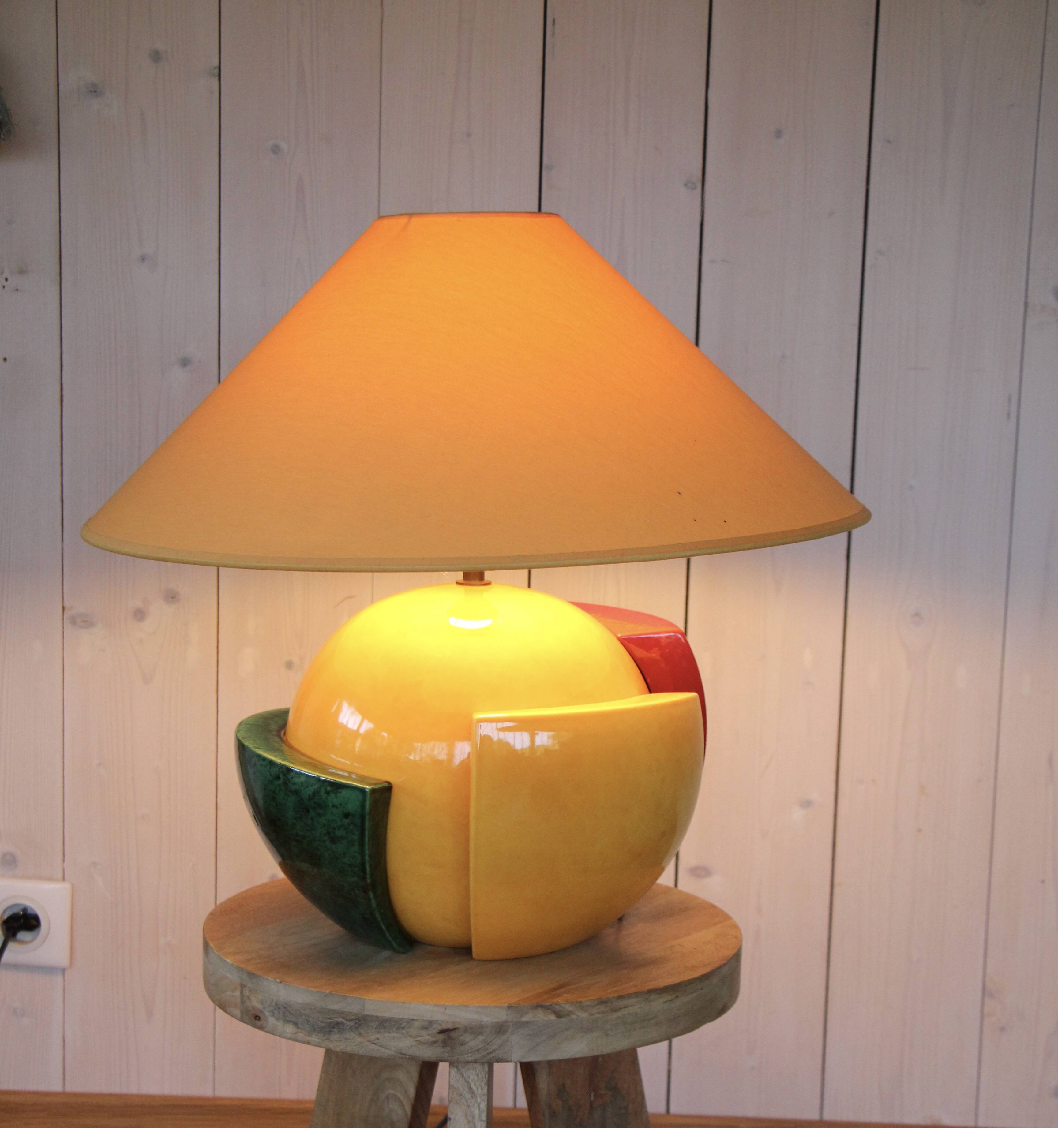 Lampe en céramique "Laurence" de François Chatain pour Roche Bobois