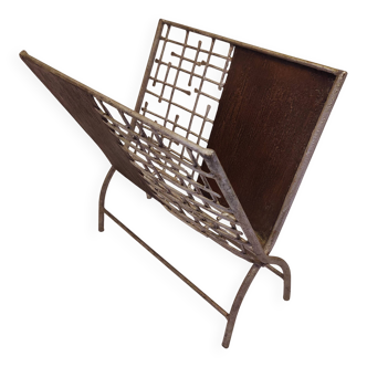1970s metal magazine rack