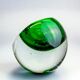 Bougeoir vert Sommerso italien par Seguso, Murano, années 1970