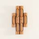 Large tubular copper wall light from the 1960s, Spain.