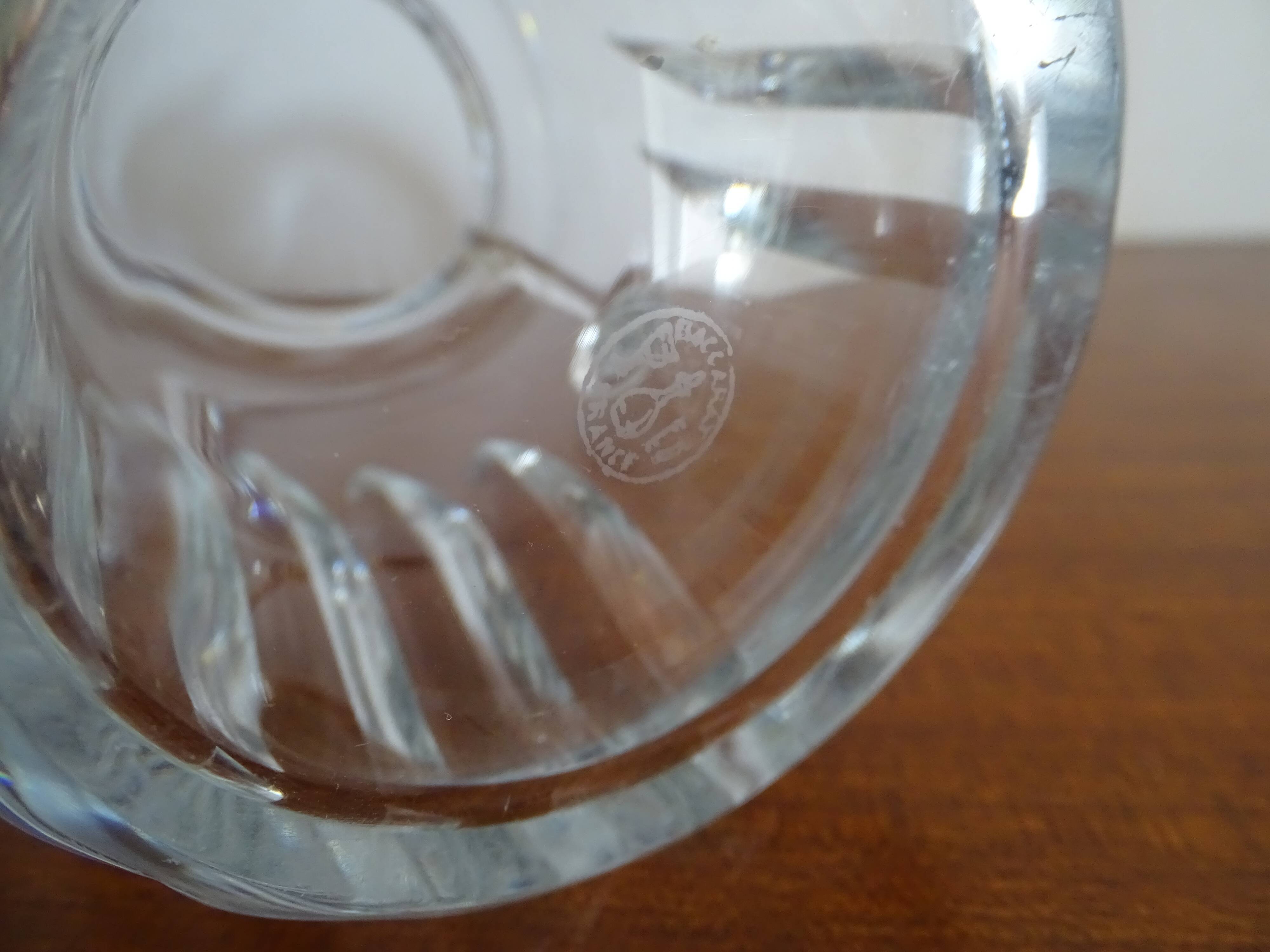 Crystal water broc Baccarat - model cote d'azur - Signed