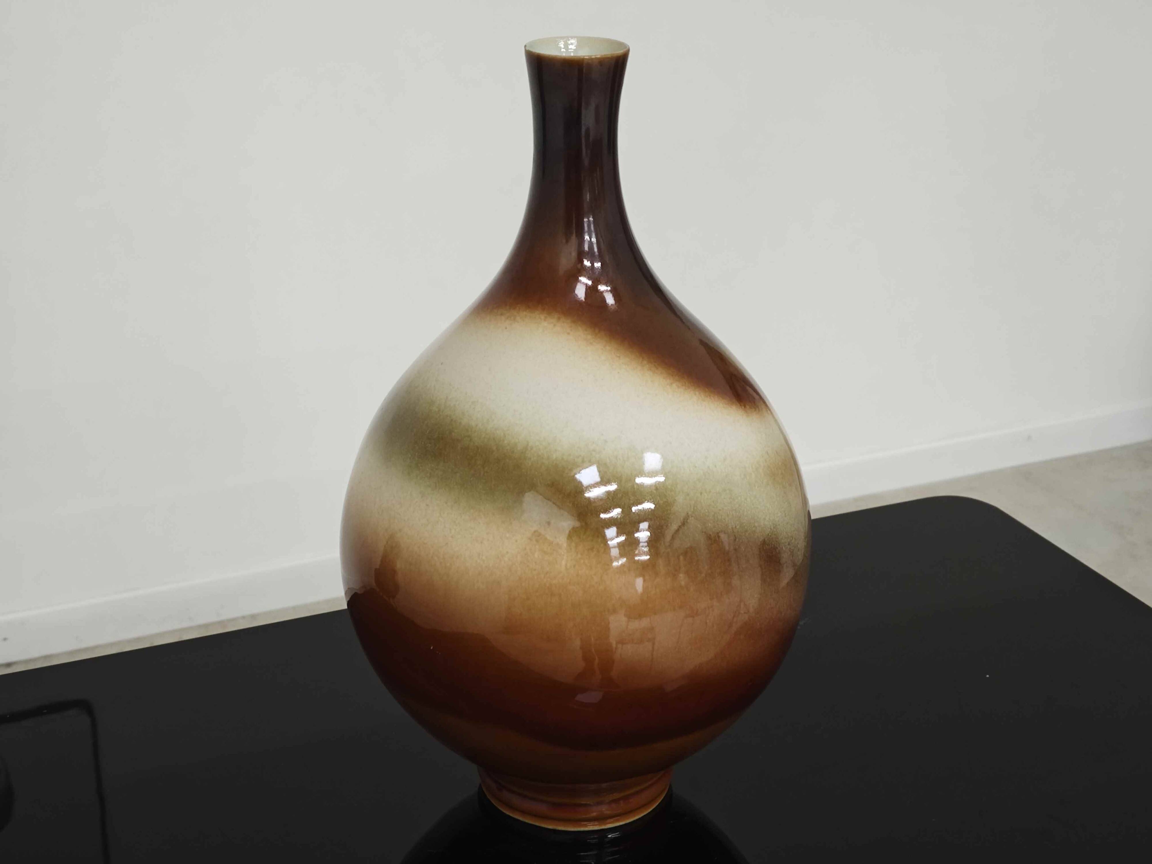 Large brown ceramic vase Ditmar Urbach 1970