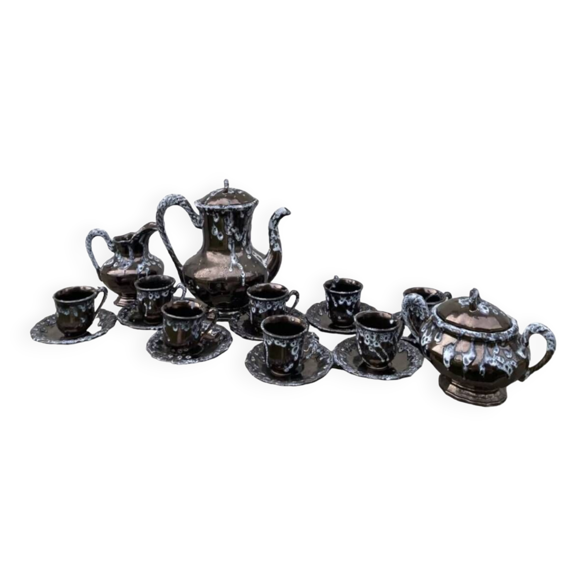 1970 Vallauris Brutalist Service