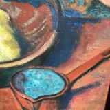 Oil on canvas portrait of a woman, Maïce Le Baron 1950 student of Marcel Gromaire
