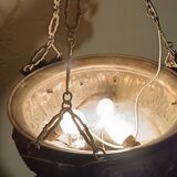 Chandelier / sanctuary lamp / church pendant light / copper and bronze censer