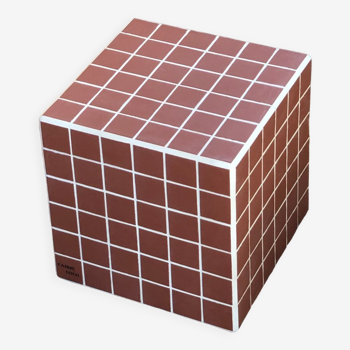 Cube ceramic tile side table