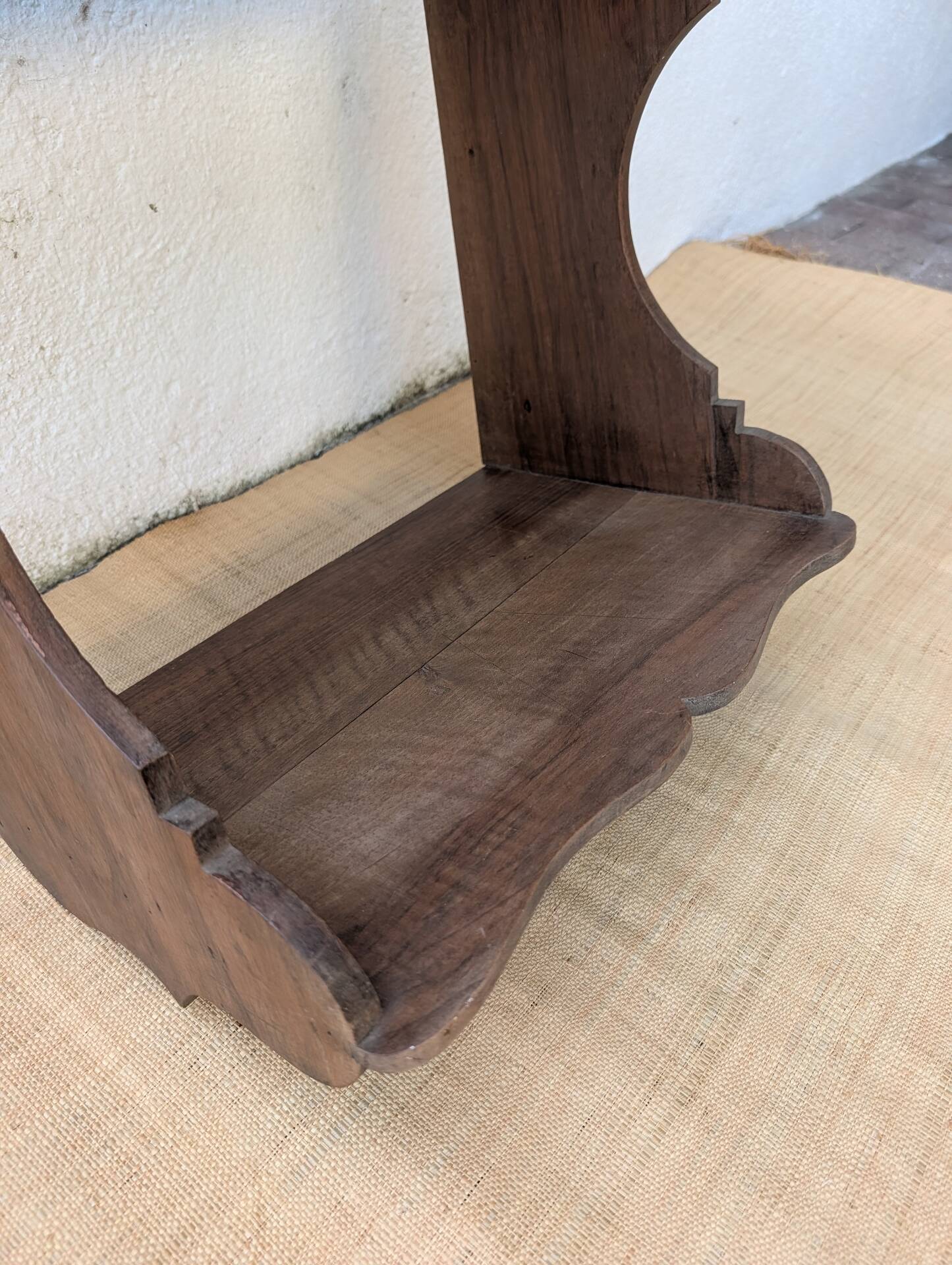 Art Deco walnut wall shelf 1930