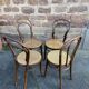 Set of 4 bistro chairs bois courbé type viennois mismatched