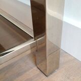 Rectangular chrome coffee table