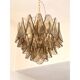 Contemporary Modern Smoked-Fumè "Rondini" Murano Glass Chandelier