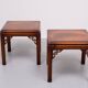 Drexel Chippendale pair Mahogany Sofa Tables 1970s USA