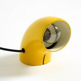 Very rare original Space Age 60s yellow table lamp made of iron by Temde